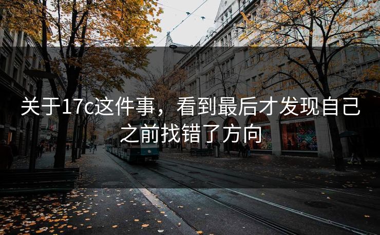 关于17c这件事,看到最后才发现自己之前找错了方向 关于17c这件事,看到最后才发现自己之前找错了方向